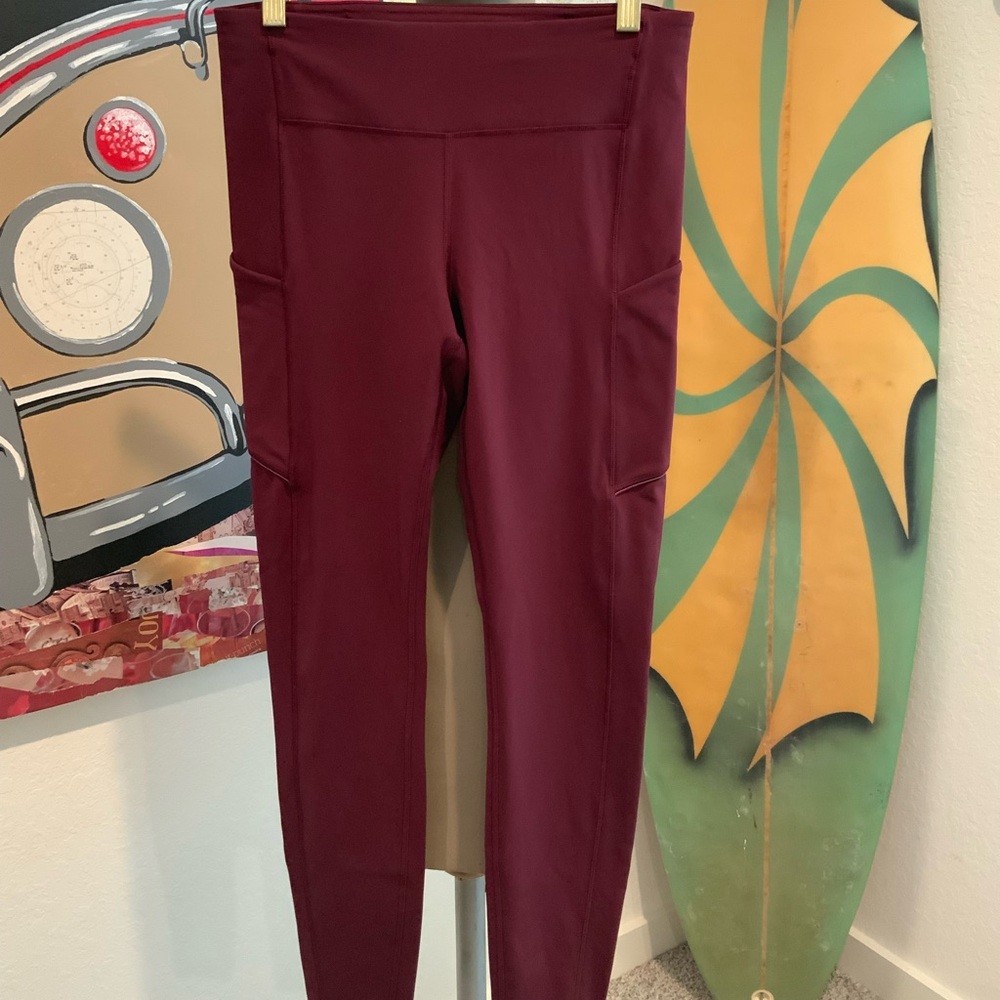 Lululemon Athletica Burgundy Leggings